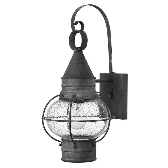 Hinkley Lighting 2200 18" Height 1-Light Lantern Outdoor Wall Sconce with Clear Seedy Shade from the Cape Cod Collection