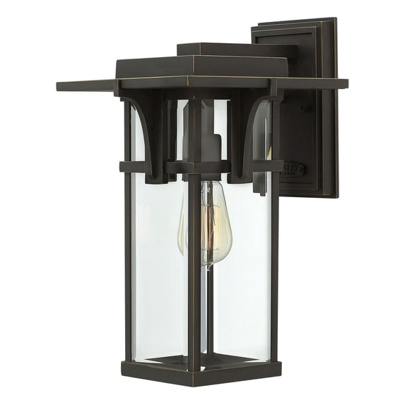 Hinkley Lighting 2324 15" Height 1-Light Lantern Outdoor Wall Sconce from the Manhattan Collection