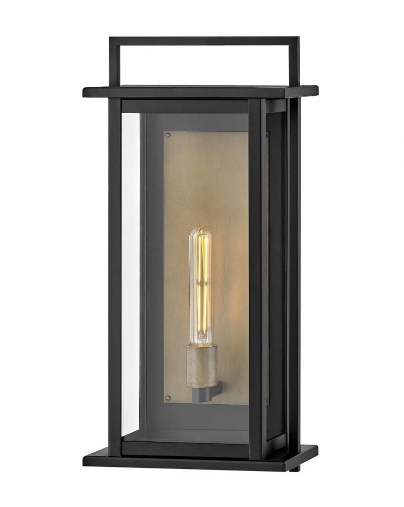 Langston Dimmable Outdoor Wall Sconce in Black and Bronze