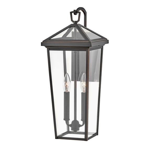 25655OZ-LL Hinkley Lighting Alford Place - 2 Light Outdoor Medium Wall Mount Lantern In Traditional Style-20 Inches Tall and 8 Inches Wide-Oil Rubbed