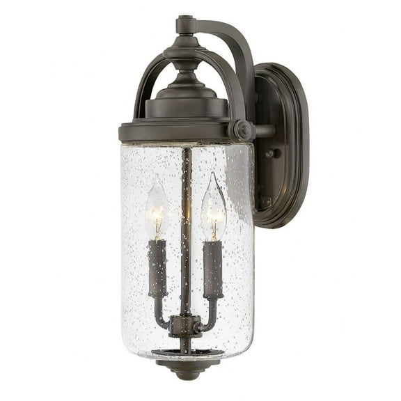 Hinkley Lighting 2754 Willoughby 2 Light 17" Tall Outdoor Coastal Elements Wall - Bronze