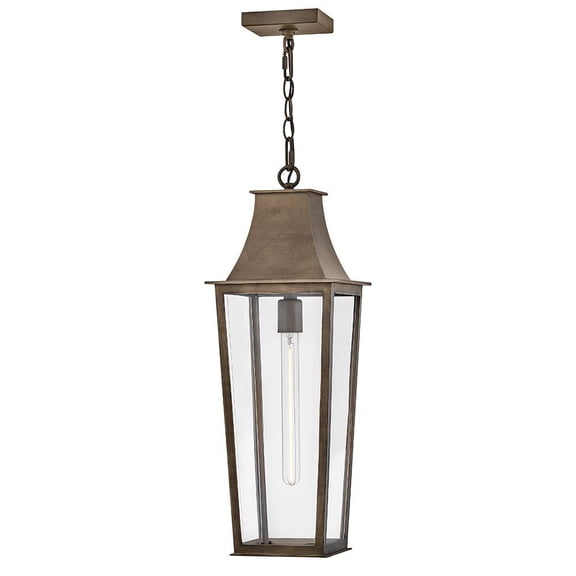 28892BU-Hinkley Lighting-Georgetown - 12W 1 LED Outdoor Large Hanging Lantern-24.5 Inch Tall and 8.5 Inch Wide-Burnished Bronze Finish