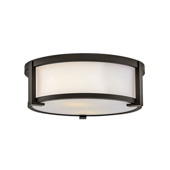 28963OZ Hinkley Lighting Lowell - 10W 2 LED Outdoor Small Flush Mount-5 Inch Tall and 13 Inch Wide-Oil Rubbed Bronze Finish