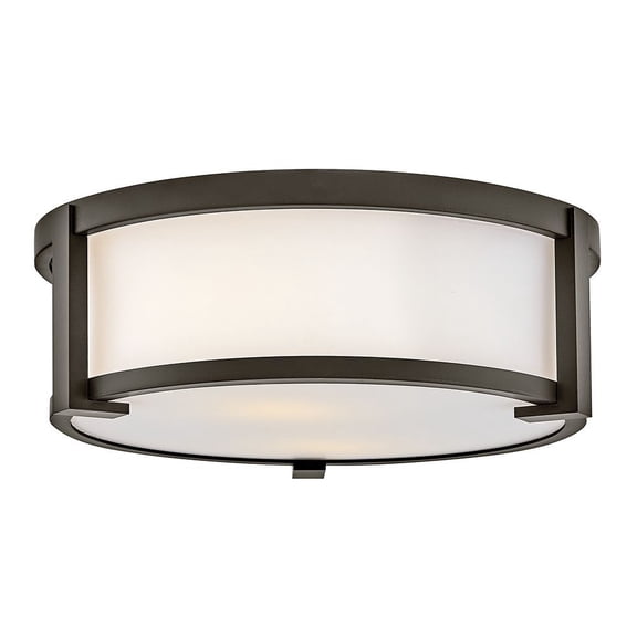 28963OZ Hinkley Lighting Lowell - 10W 2 LED Outdoor Small Flush Mount-5 Inch Tall and 13 Inch Wide-Oil Rubbed Bronze Finish