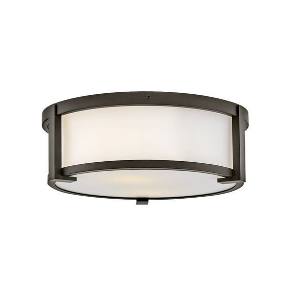 Hinkley Lighting 28963 Lowell 2 Light 13" Wide Flush Mount Drum Ceiling Fixture - Bronze