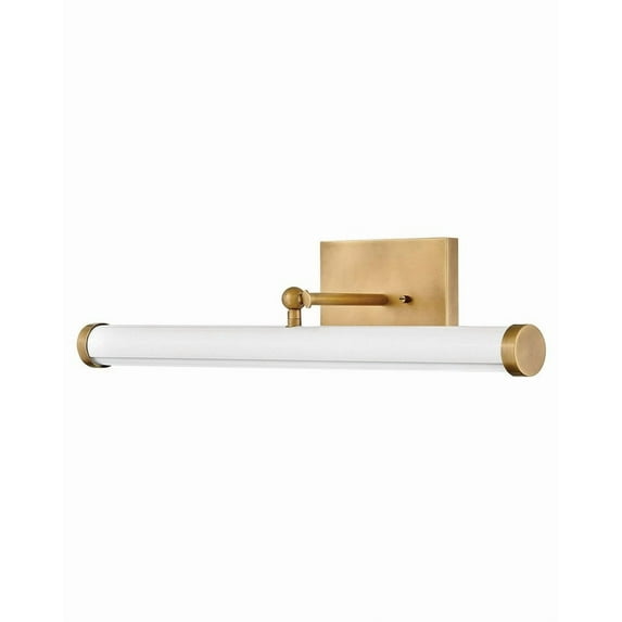 31012HB-GW Hinkley Lighting Regis - 28W LED Medium Adjustable Picture Light-5.5 Inches Tall and 24.5 Inches Wide-Heritage Brass/Gloss White Finish