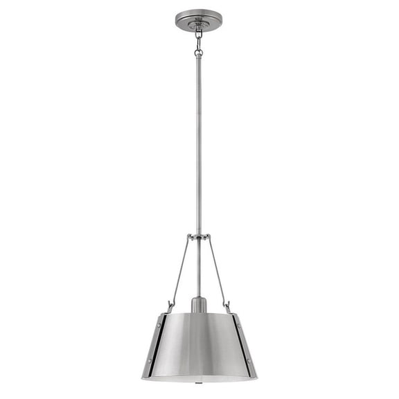 1 Light Small Pendant In Traditional-Rustic-Industrial Style 11.5 Inches Wide By 14.75 Inches High-Polished Antique Nickel Finish Hinkley Lighting