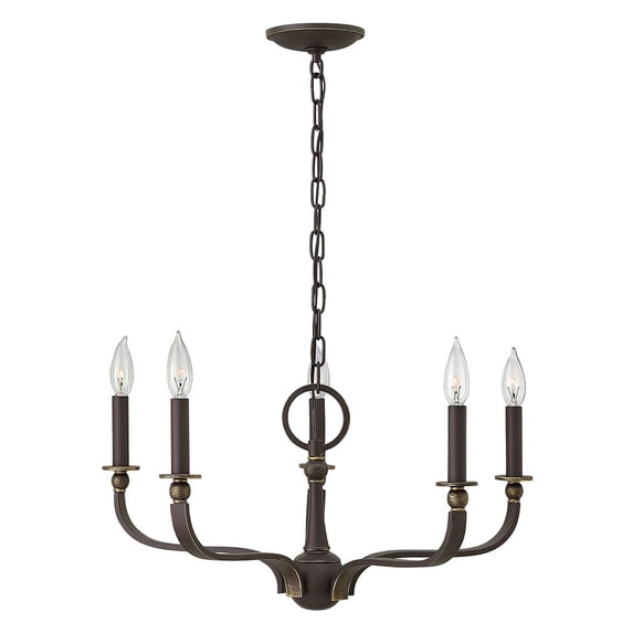 Hinkley Lighting 3595OZ Ruthorford 5 Light 1 Tier Chandelier in Oil Rubbed Bronz