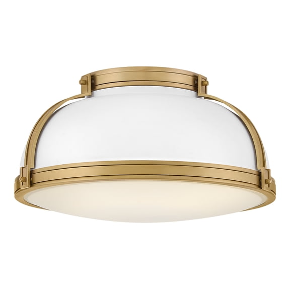 Hinkley Lighting 46353 Barton 3 Light 18" Wide Flush Mount Ceiling Fixture - White