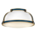 thumbnail image 1 of Hinkley Lighting 46353GW-LCB Barton 3 Light 18" Wide Flush Mount Ceiling Fixture - White, 1 of 1