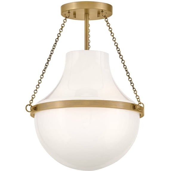 Hinkley Lighting 46891HB Collins 15" Wide Semi-Flush Ceiling Fixture - Brass