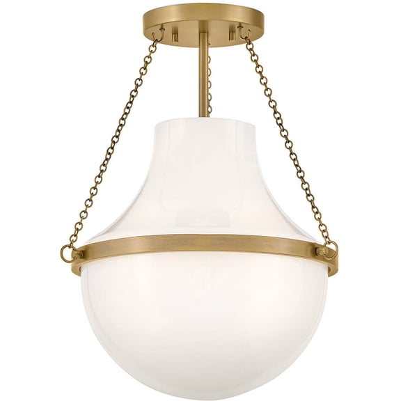 Hinkley Lighting 46891HB Collins 15" Wide Semi-Flush Ceiling Fixture - Brass