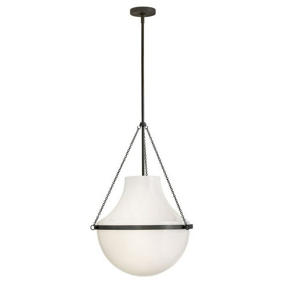 46894BX-Hinkley Lighting-Collins - 12W 1 LED Large Pendant-27.75 Inches Tall and 20 Inches Wide-Black Oxide Finish