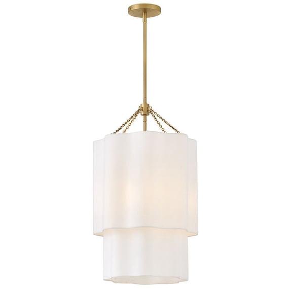 47737LCB Hinkley Lighting Gwen - 20W 4 LED Large Pendant-28 Inch Tall and 16 Inch Wide-Lacquered Brass Finish