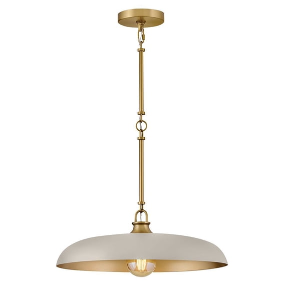 48167LCB-LTP Hinkley Lighting Sadie - 12W 1 LED Pendant-6.25 Inch Tall and 18 Inch Wide-Lacquered Brass Finish