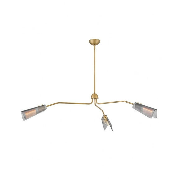 48303LCB Hinkley Lighting Altman - 30W 3 LED Extra Large Low Profile Chandelier-11.5 Inch Tall and 60 Inch Wide-Lacquered Brass Finish