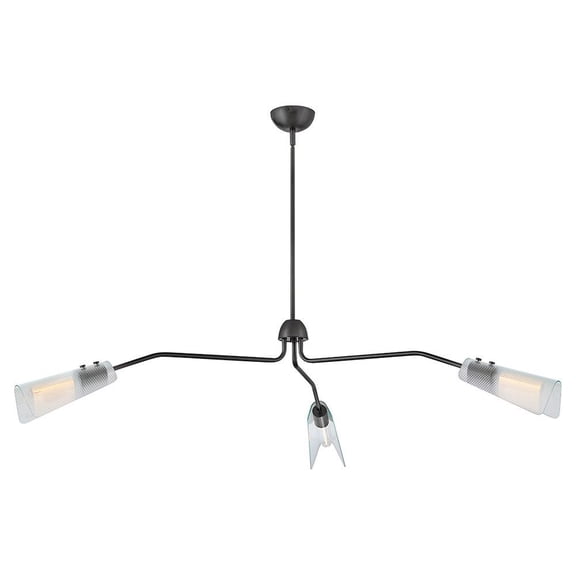 48303GMT Hinkley Lighting Altman - 30W 3 LED Extra Large Low Profile Chandelier-11.5 Inch Tall and 60 Inch Wide-Gunmetal Finish