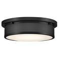 thumbnail image 1 of Hinkley Lighting 48561 Pierce 3 Light 14" Wide Flush Mount Drum Ceiling Fixture - Black, 1 of 1