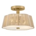 thumbnail image 1 of Hinkley Lighting 48581LCB Sasha 2 Light 15" Wide Semi-Flush Drum Ceiling Fixture - Brass, 1 of 1