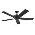 thumbnail image 1 of 903352FMB-NWA Hinkley Lighting Metro Wet - 52 Inch 5 Blade Ceiling Fan-Matte Black Finish, 1 of 16