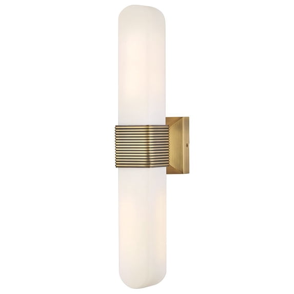 55182LCB Hinkley Lighting Cotes - 10W 2 LED Large Wall Sconce-21 Inches Tall and 4.5 Inches Wide-Lacquered Brass Finish