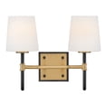 thumbnail image 1 of 56952BK-LCB Hinkley Lighting Saunders - 24W 2 LED Small Bath Vanity-10.75 Inch Tall and 13.75 Inch Wide-Black/Lacquered Brass Finish, 1 of 8