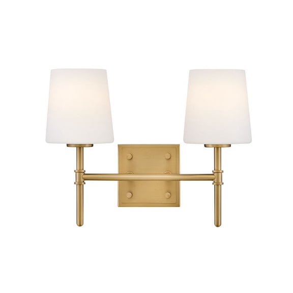 56952LCB Hinkley Lighting Saunders - 24W 2 LED Small Bath Vanity-10.75 Inch Tall and 13.75 Inch Wide-Lacquered Brass Finish