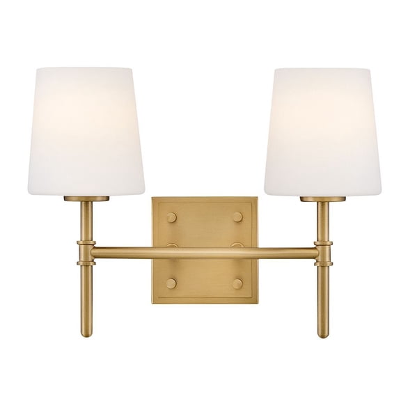 56952LCB Hinkley Lighting Saunders - 24W 2 LED Small Bath Vanity-10.75 Inch Tall and 13.75 Inch Wide-Lacquered Brass Finish