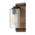 thumbnail image 1 of 5940SQ Hinkley Lighting Sawyer - 1 Light Bath Vanity in Rustic Style - 5 Inches Wide by 11 Inches High-Sequoia Finish, 1 of 15