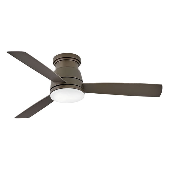 902752FMM-LWD Hinkley Lighting Trey - 52 Inch 3 Blade Ceiling Fan with Light Kit-Metallic Matte Bronze Finish