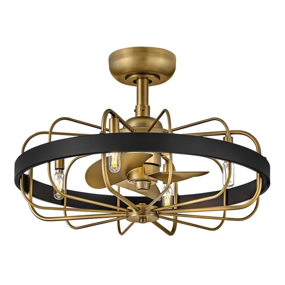 905022FHB-LIA Hinkley Lighting Eli - 18W 4 LED Fandelier In Style-17.75 Inches Tall and 22 Inches Wide-Heritage Brass/Matte Black Finish