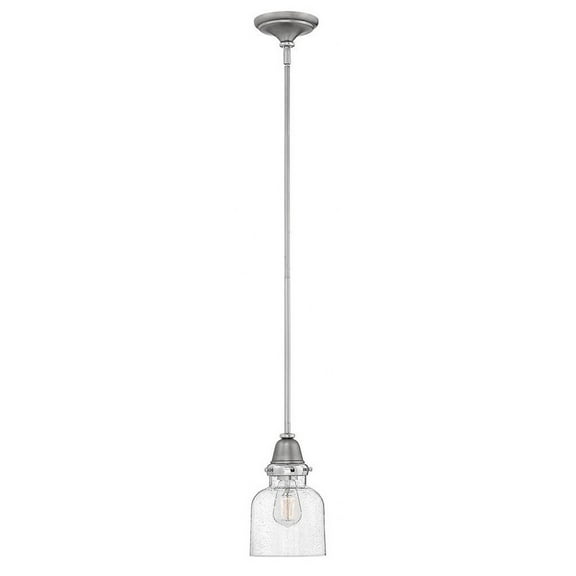 1 Light Cylinder Pendant In Traditional-Industrial Style 6.5 Inches Wide By 11 Inches High-English Nickel Finish Hinkley Lighting 67073En