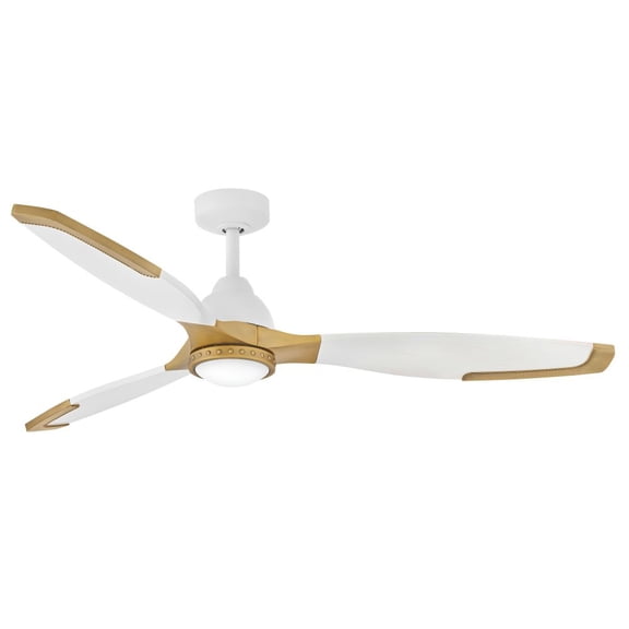 906760FMW-LDD Hinkley Lighting Aileron - 3 Blade Ceiling Fan with Light Kit-15 Inches Tall and 60 Inches Wide-Matte White Finish-Matte White Blade