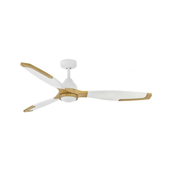 906760FMW-LDD Hinkley Lighting Aileron - 3 Blade Ceiling Fan with Light Kit-15 Inches Tall and 60 Inches Wide-Matte White Finish-Matte White Blade