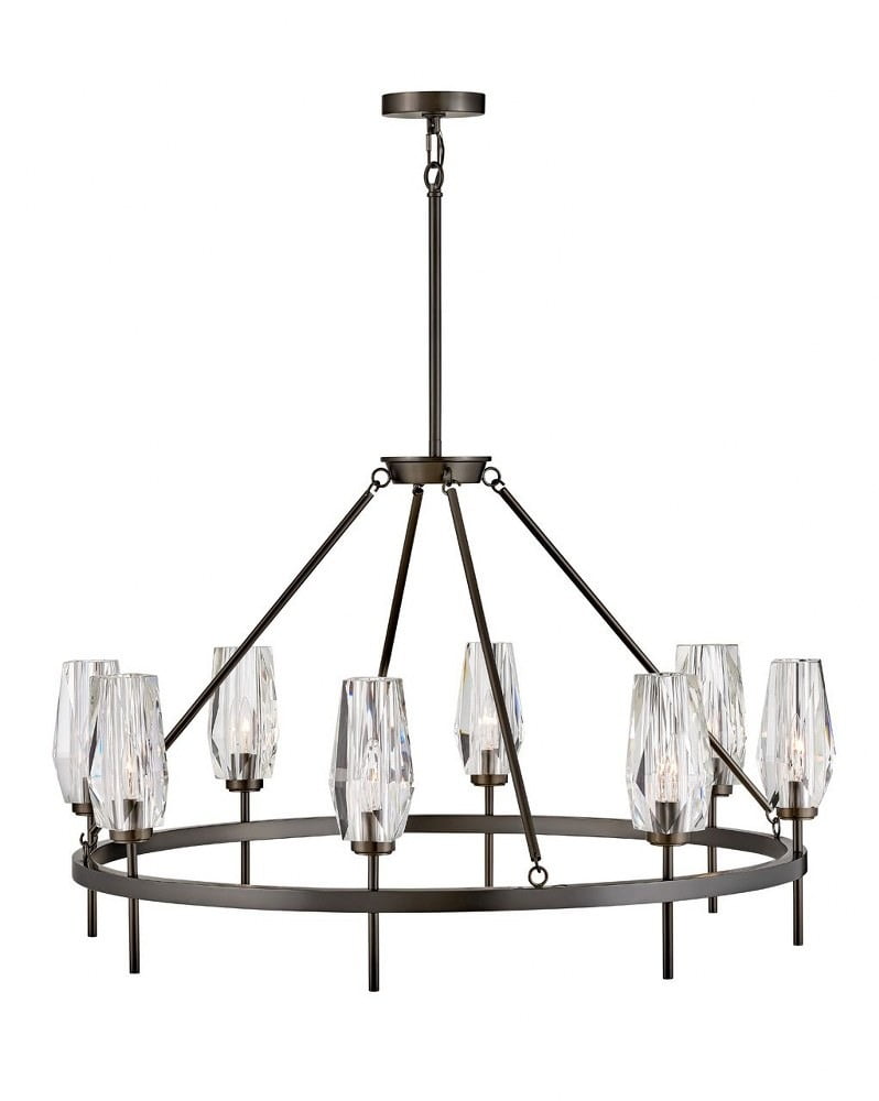Ana Black Oxide 8-Light Crystal Chandelier