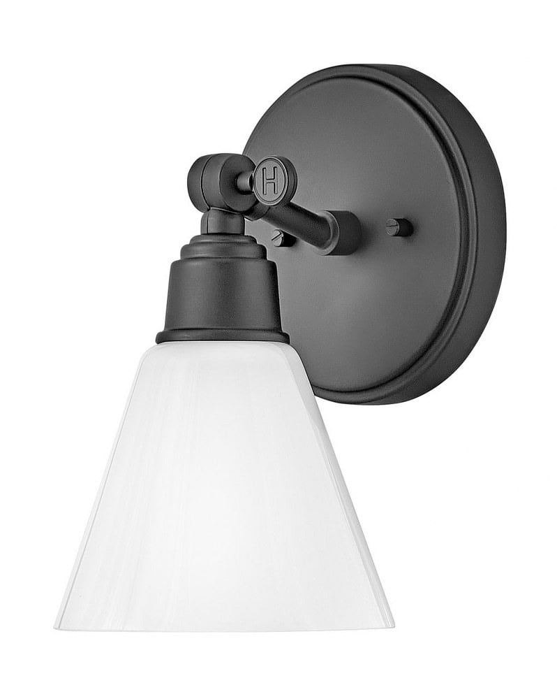 Arti 10" Black Cased Opal Glass Dimmable Vanity Light