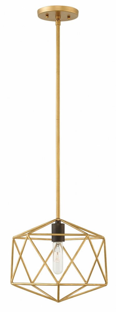 Astrid Deluxe Gold Mini Pendant with Geometric Design