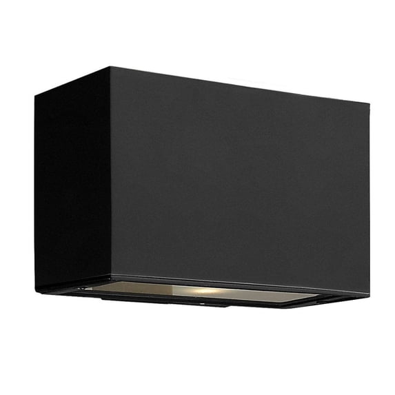 1645SK-LL Hinkley Lighting Atlantis - 1 Light Small Outdoor Up/Down Light Wall Lantern in Modern Style - 9 Inches Wide by 6 Inches High-Satin Black