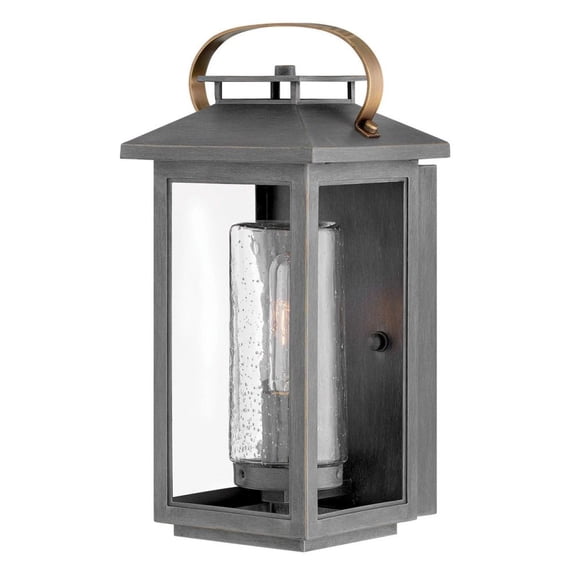 1160AH-LL Hinkley Lighting Atwater - 1 Light Small Outdoor Wall Lantern in Traditional and Coastal Style - 6.5 Inches Wide by 14 Inches High-Ash