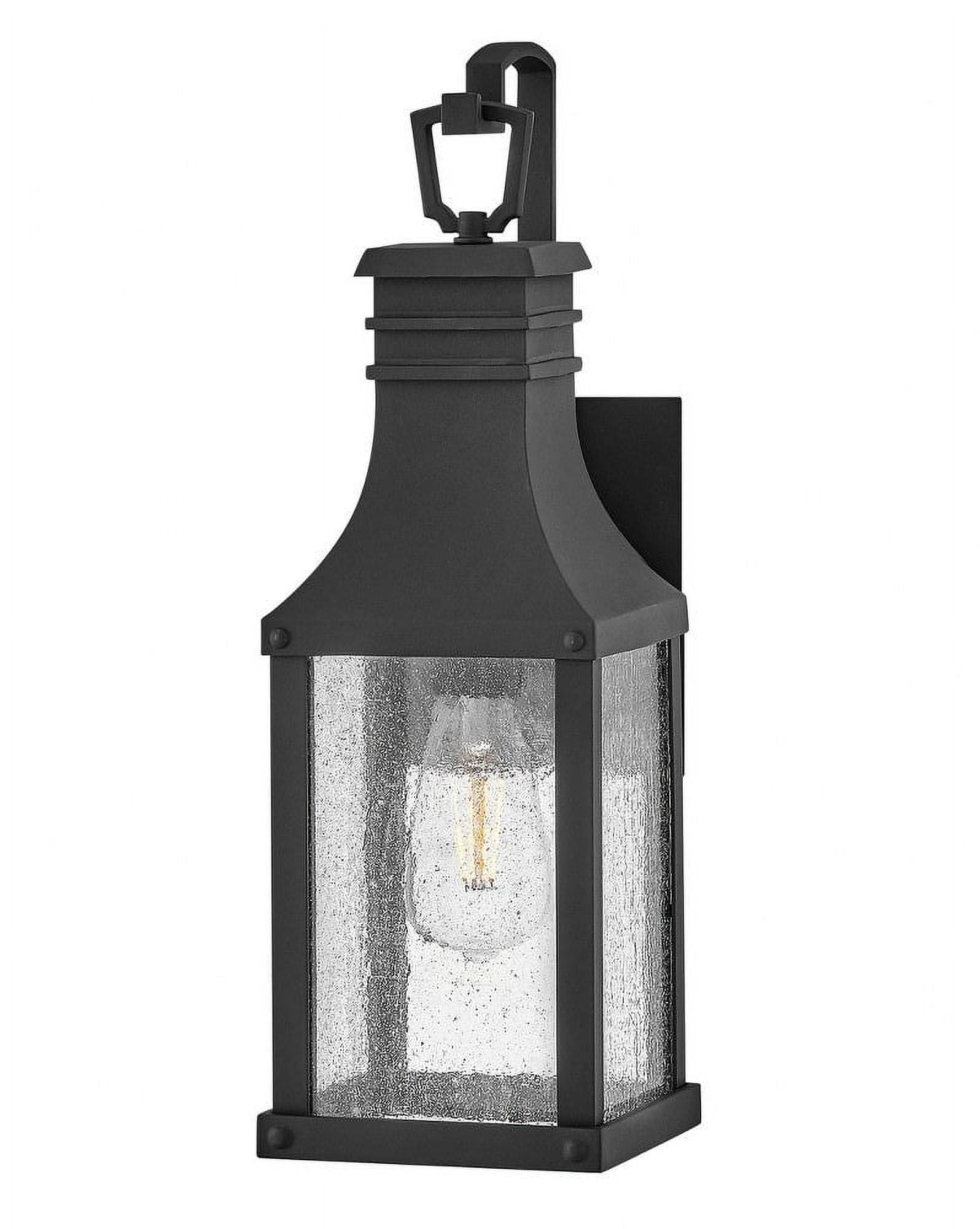 Beacon Hill Museum Black Seedy Glass Outdoor Wall Light