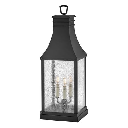 3 Light Outdoor Pier Mount In Traditional Style-26.75 Inches Tall And 9.5 Inches Wide-Museum Black Finish-Incandescent Lamping Type Hinkley Lighting