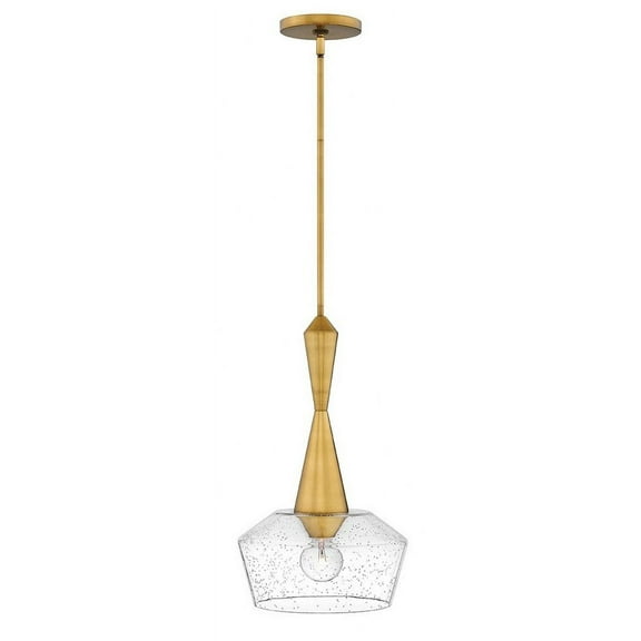 1 Light Small Pendant In Mid-Century Modern Style 12.5 Inches Wide By 21.75 Inches High-Heritage Brass Finish Hinkley Lighting 4114Hb