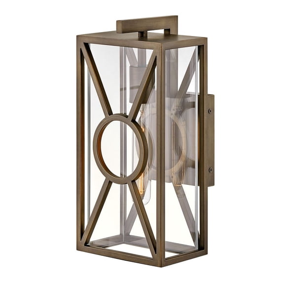 18370BU Hinkley Lighting Brixton - 1 Light Small Outdoor Wall Mount Lantern made with Coastal Elements for Coastal Environments-Burnished Bronze