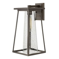 2795OZ-CL Hinkley Lighting Burke - One Light Outdoor Large Wall Mount in Transitional and Craftsman Style - 10.25 Inches Wide by 16.75 Inches