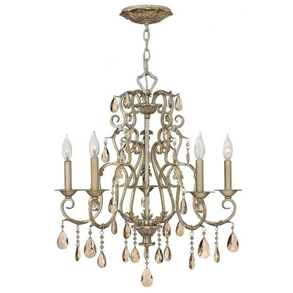 Hinkley Lighting - Carlton - 5Lt Chandelier in Traditional-Glam-Bohemian Style -