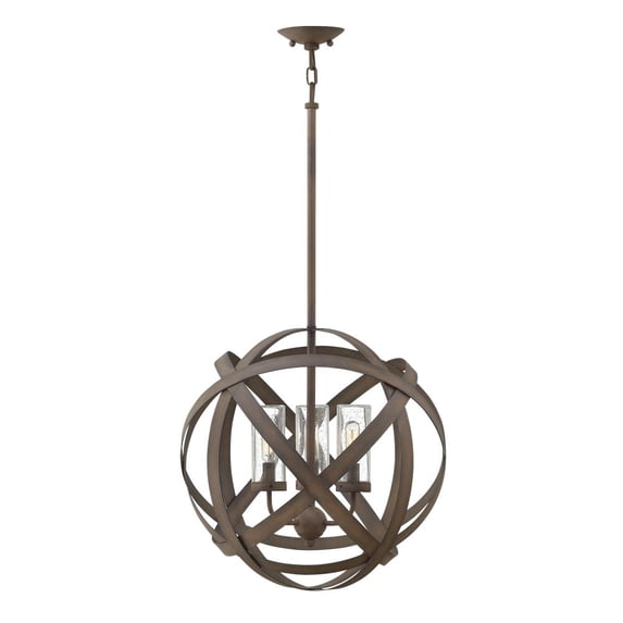 Hinkley Lighting - Carson - 3 Light Medium Outdoor Orb Hanging Lantern in