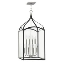 3418DZ-Hinkley Lighting-Clarendon - 8 Light Large 2-Tier Open Frame Foyer in Traditional Style - 20 Inches Wide by 44 Inches High-Aged Zinc Finish