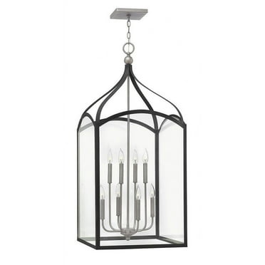 3418DZ-Hinkley Lighting-Clarendon - 8 Light Large 2-Tier Open Frame Foyer in Traditional Style - 20 Inches Wide by 44 Inches High-Aged Zinc Finish