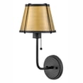 thumbnail image 1 of 4890BK-LDB Hinkley Lighting Clarke - 14W 1 LED Medium Wall Sconce-15.75 Inches Tall and 7.25 Inches Wide-Black/Lacquered Dark Brass Finish, 1 of 12