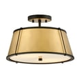 thumbnail image 1 of 24W 2 Led Medium Semi-Flush Mount-9.5 Inches Tall And 15 Inches Wide-Black/Lacquered Dark Brass Finish Hinkley Lighting 4893Bk-Ldb, 1 of 10